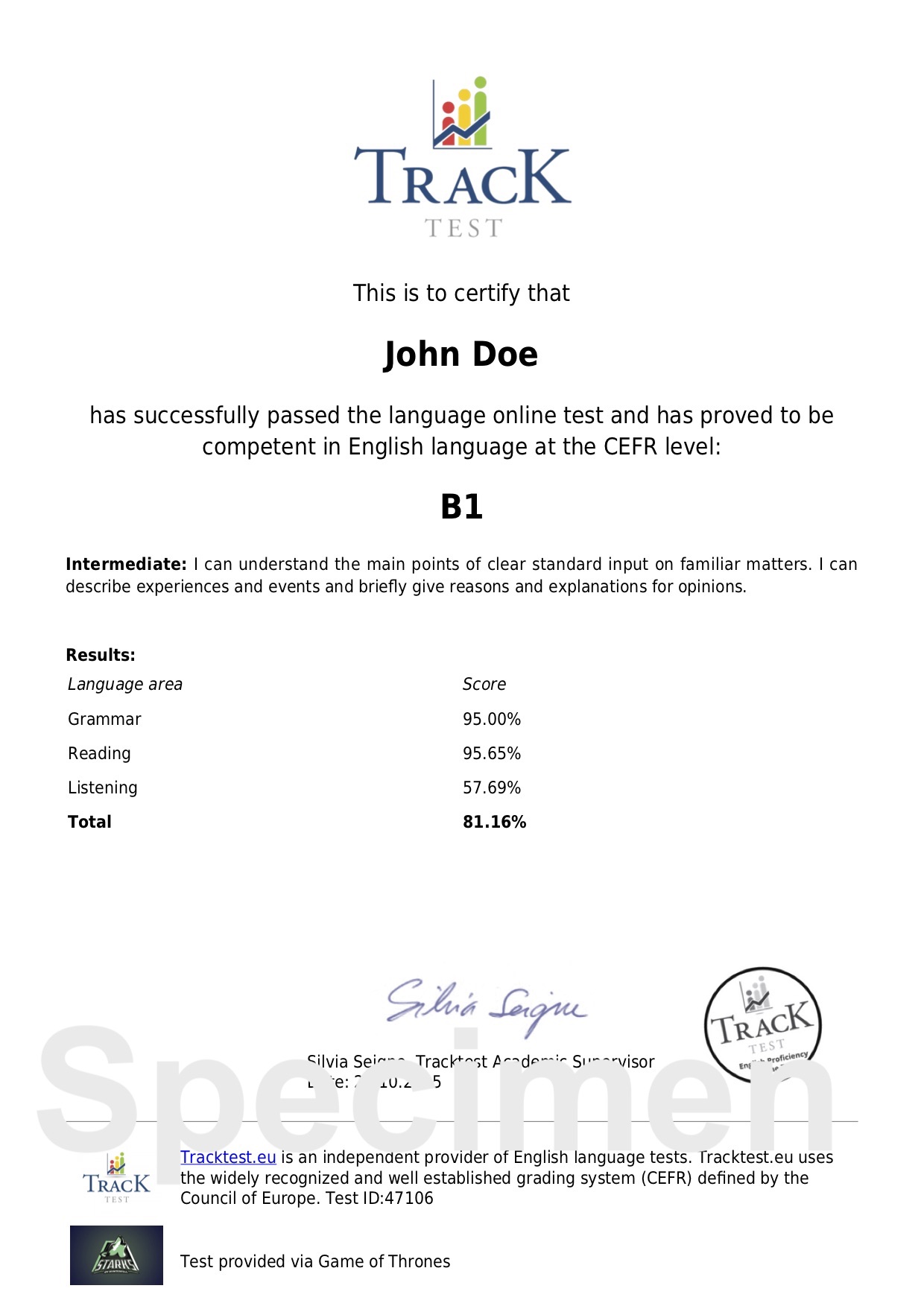 of cambridge levels test english English certificate Assessment ðŸŽ“ English TrackTest